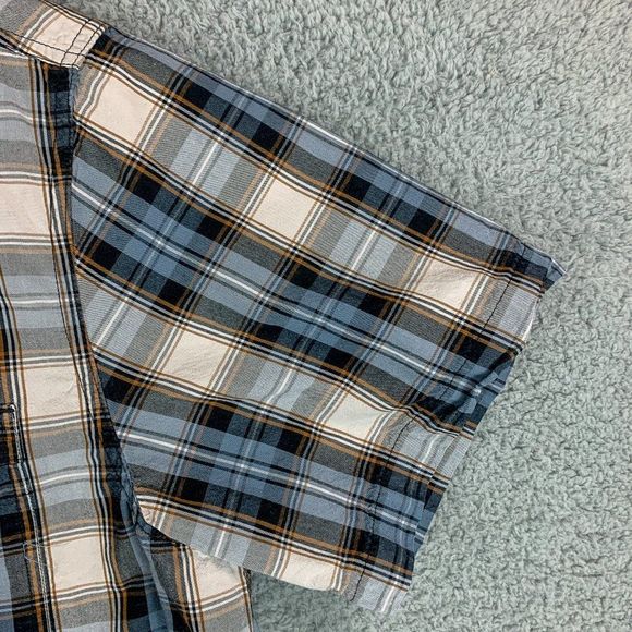 Carhartt Essential Plaid Shirt Mens Extra Large Blue Relaxed Fit Casual 103550 - Picture 4 of 12